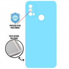Capa Motorola Moto E30 e E40 - Cover Protector Azul Turquesa